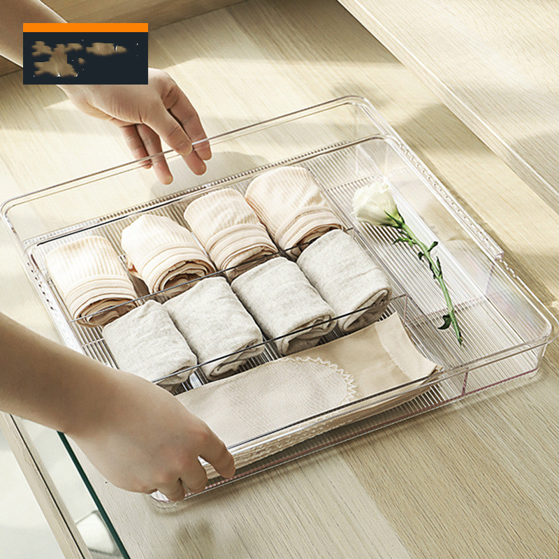Retractable Kitchen Tableware Chopsticks Compartment Storage Adjustable Drawer Storage Box