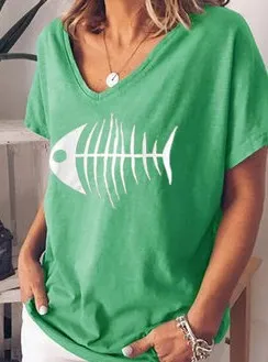 Casual Women's Solid Color Letter Printing Hooded Short sleeved T shirt Plus Size Top Women Green - Shop at LoveMi