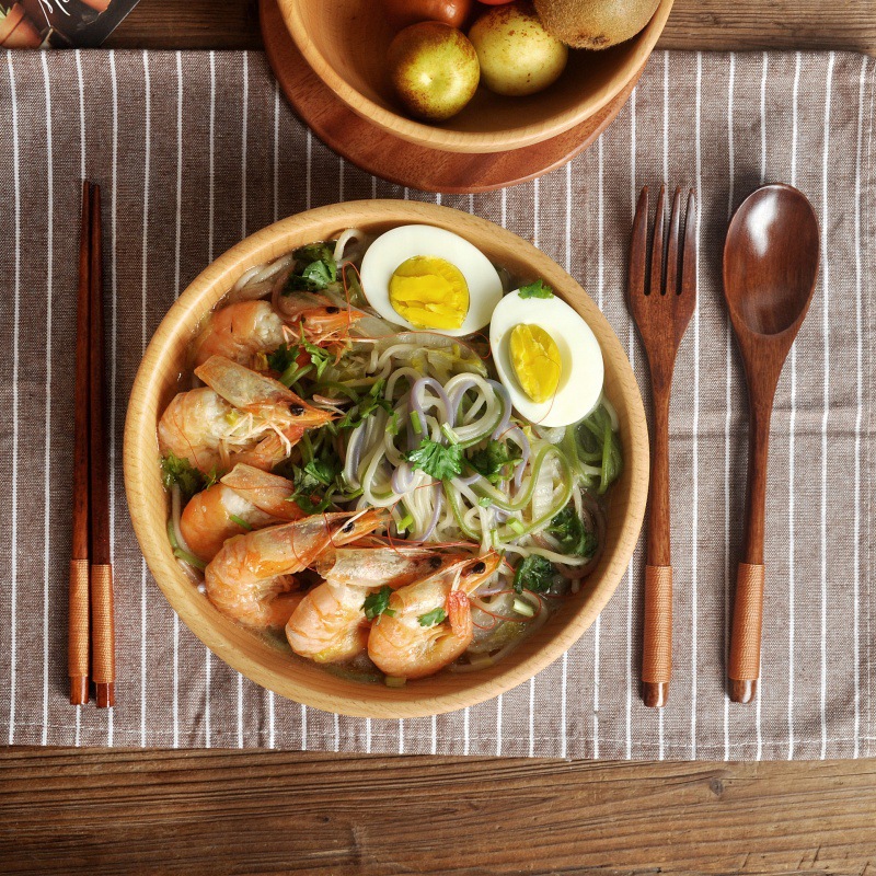 Длинная ручка, пара ложек, палочек для еды, портативная посуда