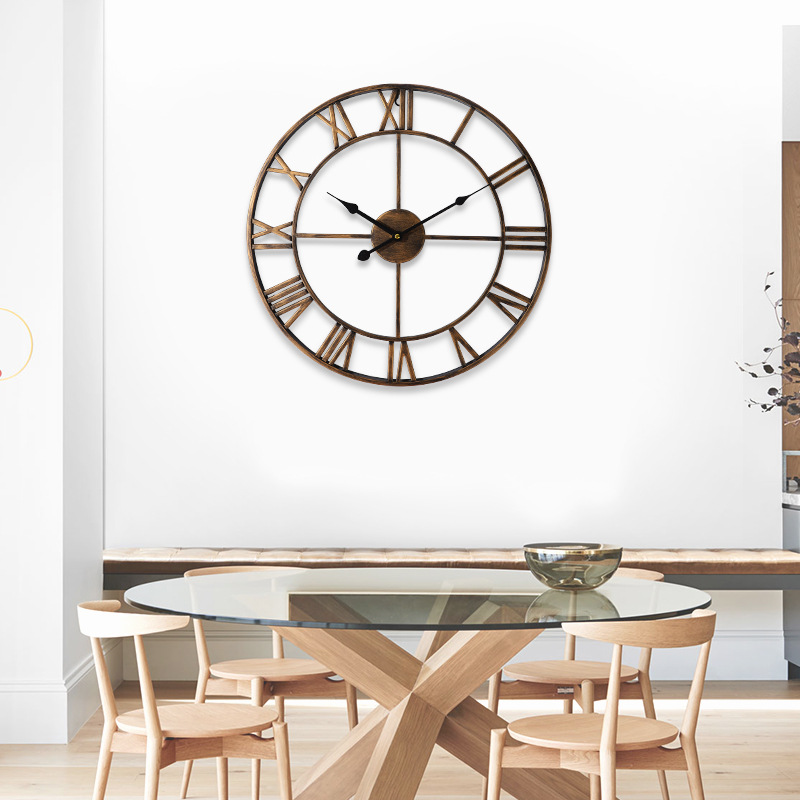 Round Iron Wall Clock, picture 3 of 5