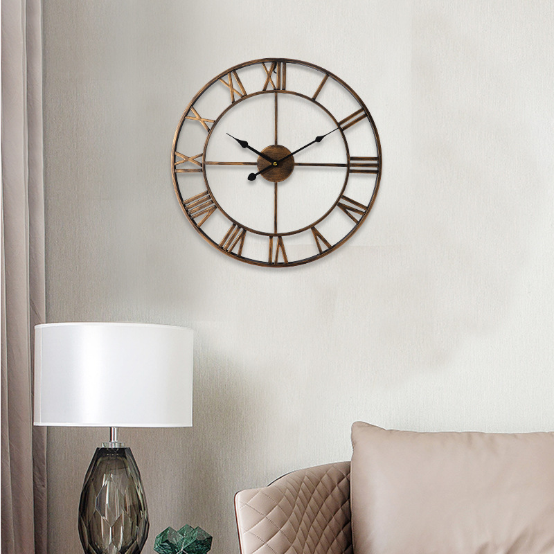 Round Iron Wall Clock, picture 2 of 5