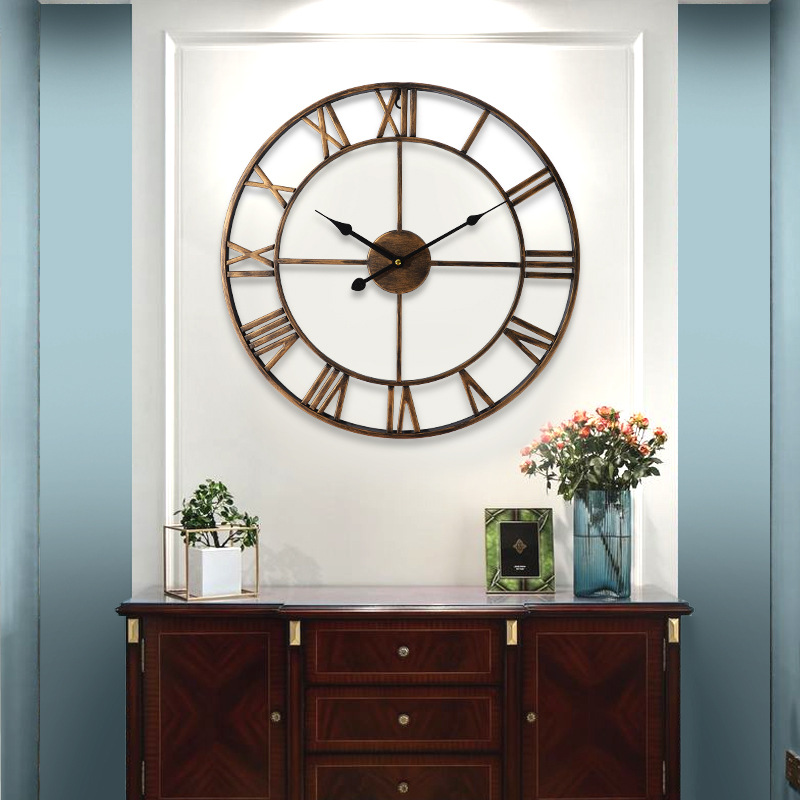Round Iron Wall Clock, picture 4 of 5