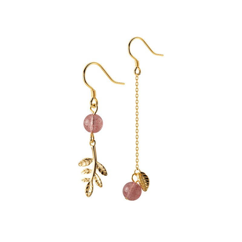 Sterling Silver Earrings Long Tassel Heart-shaped Student Cute Earrings Female Ear Jewelry