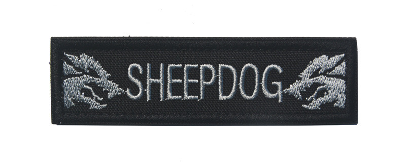 Shepherd Dog Pattern Exquisitely Embroidered Velcro Armband Sticker — image 1