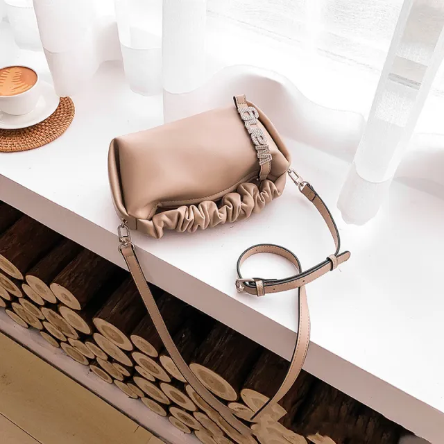 Cloud Bag Soft Leather Large Capacity Messenger Small Shoulder Bag Pink - Shop at LoveMi