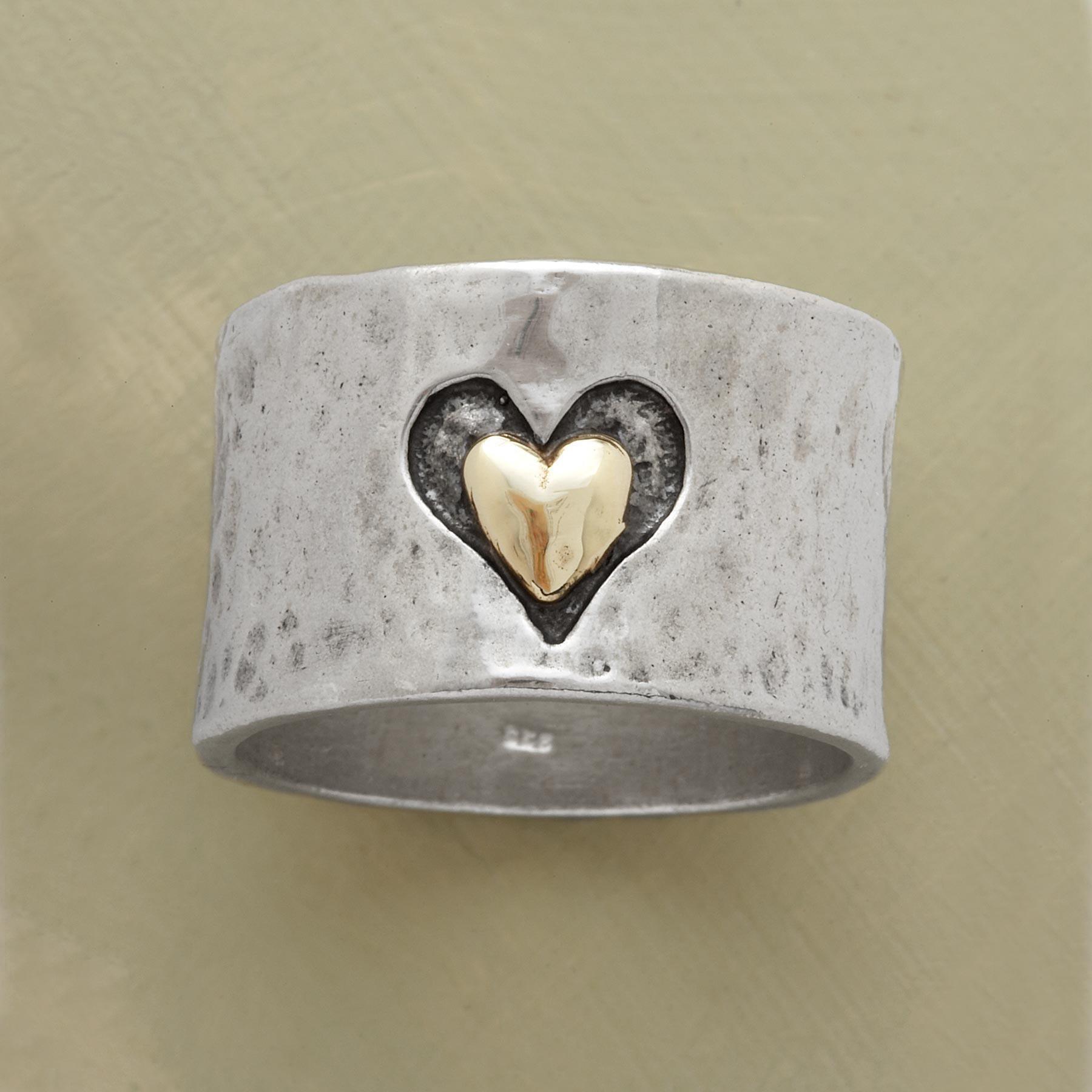 Jewelry Carved Double Love Ring