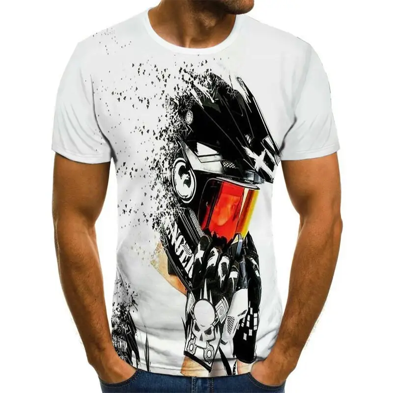 Printed Short-sleeved Men's Summer European And American Fashion Round Neck Loose T-shirt