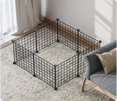 Creative DIY Assembling Pet Wire Fence Indoor Cat Cage 8Pieces Set - Shop at LoveMi