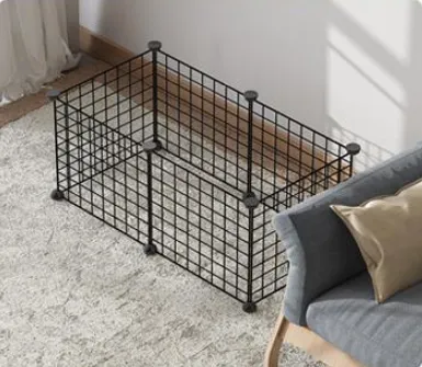 Creative DIY Assembling Pet Wire Fence Indoor Cat Cage 6Pieces Set - Shop at LoveMi