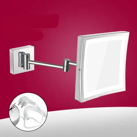 Bathroom Mirror Lamp Stainless Steel Folding