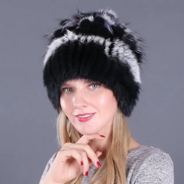 Winter Fur Rabbit Fur Hat Female Winter Warm Ear Protection Wool - Shop at LoveMi