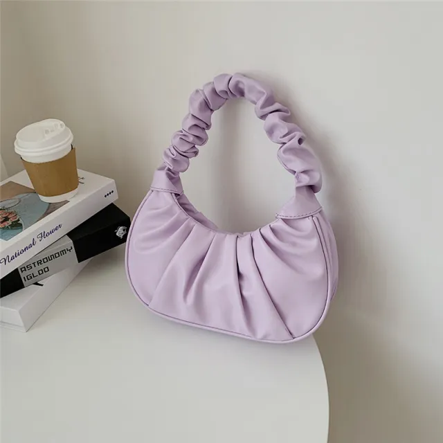 Super Fire Small Bag Cloud Bag Fold Crossbody Underarm Bag Purple - Shop at LoveMi
