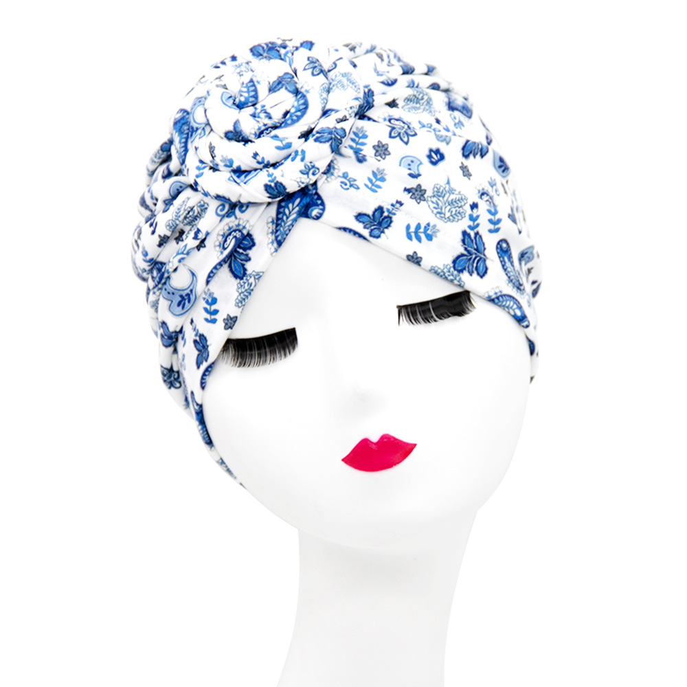 European And American Popular Donut Turban Hat Ball Swirl Disc Flower Hat