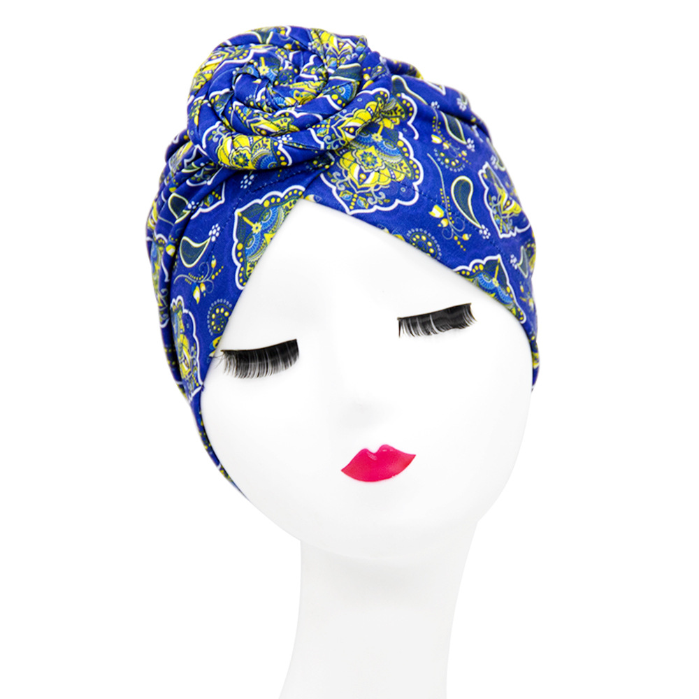 European And American Popular Donut Turban Hat Ball Swirl Disc Flower Hat