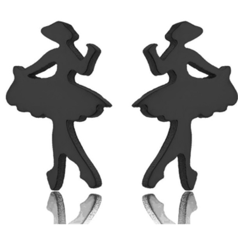 Stainless Steel Girlfriends Music Symbol Earrings Europe And America