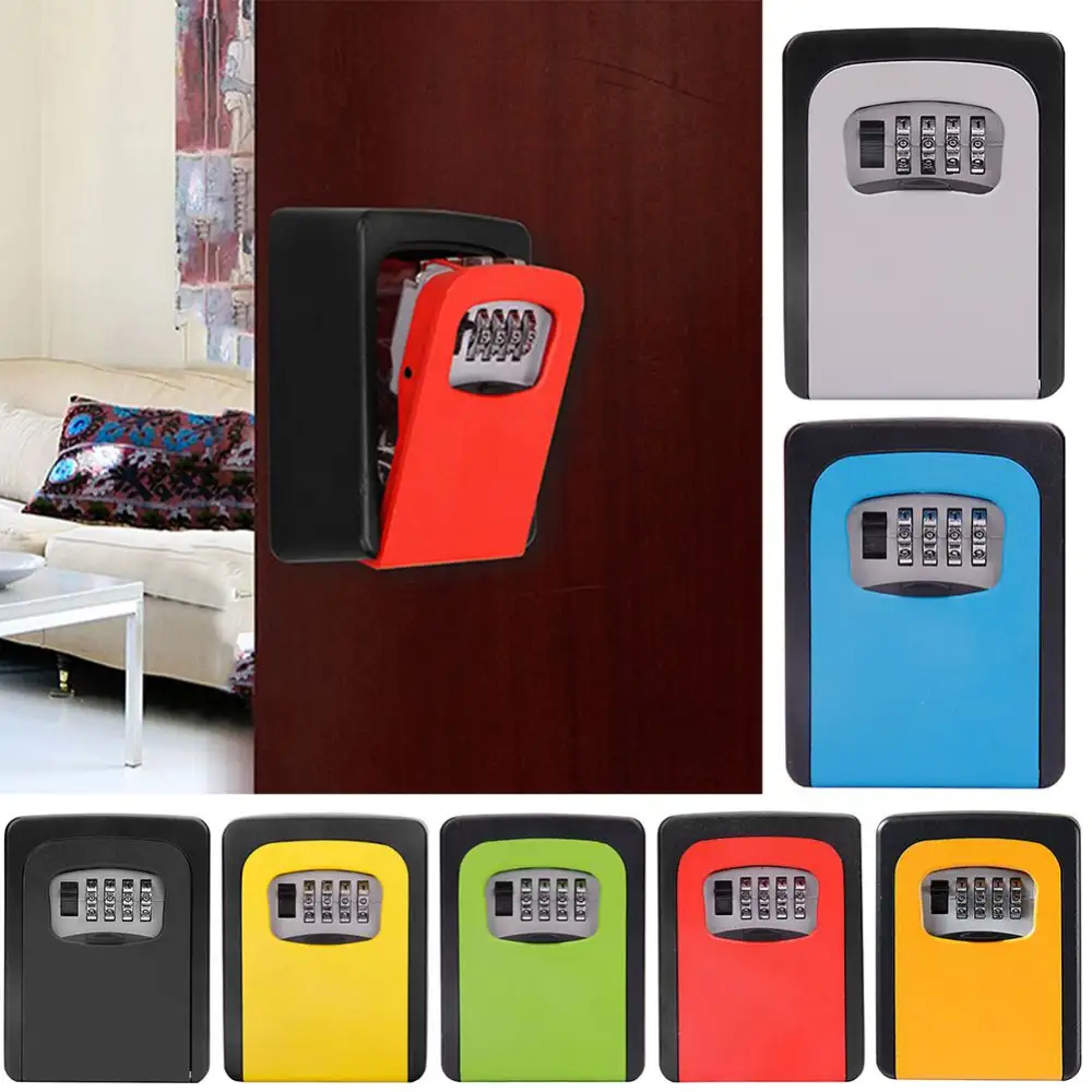 Wall Mounted 4 Digit Combination Password Code Lock Safe