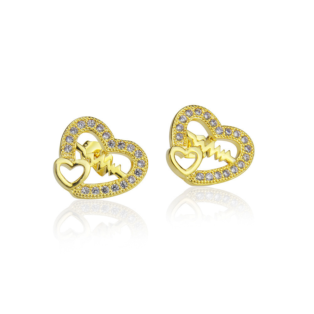 Romantic Heart Jewelry Set Earrings Earrings Necklace