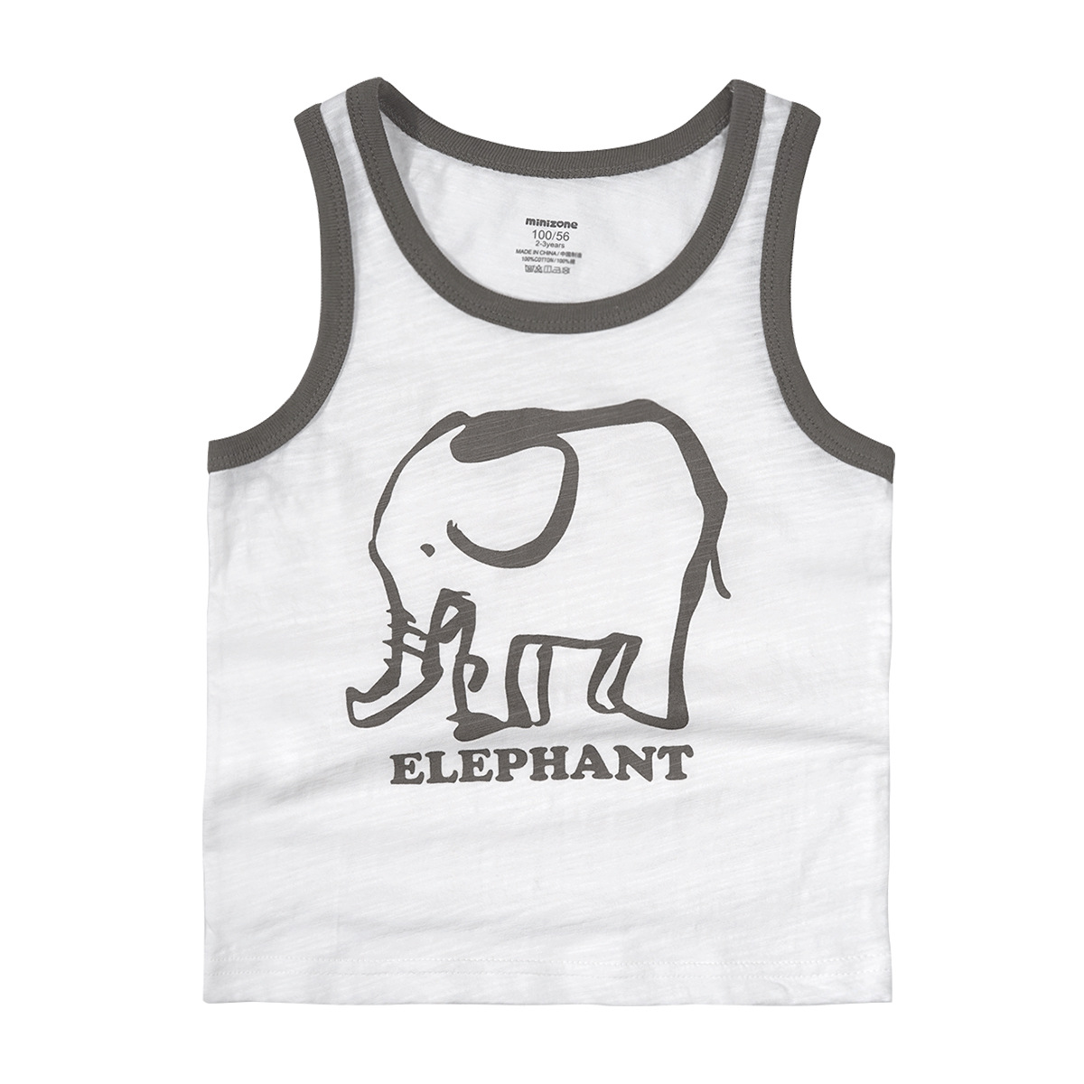 وصلة أطفال Minizone قطنية بدون أكمام، تيشيرت سباق للأطفال من 3-8 سنوات، فيست صغير وأنيق لصيف منعش