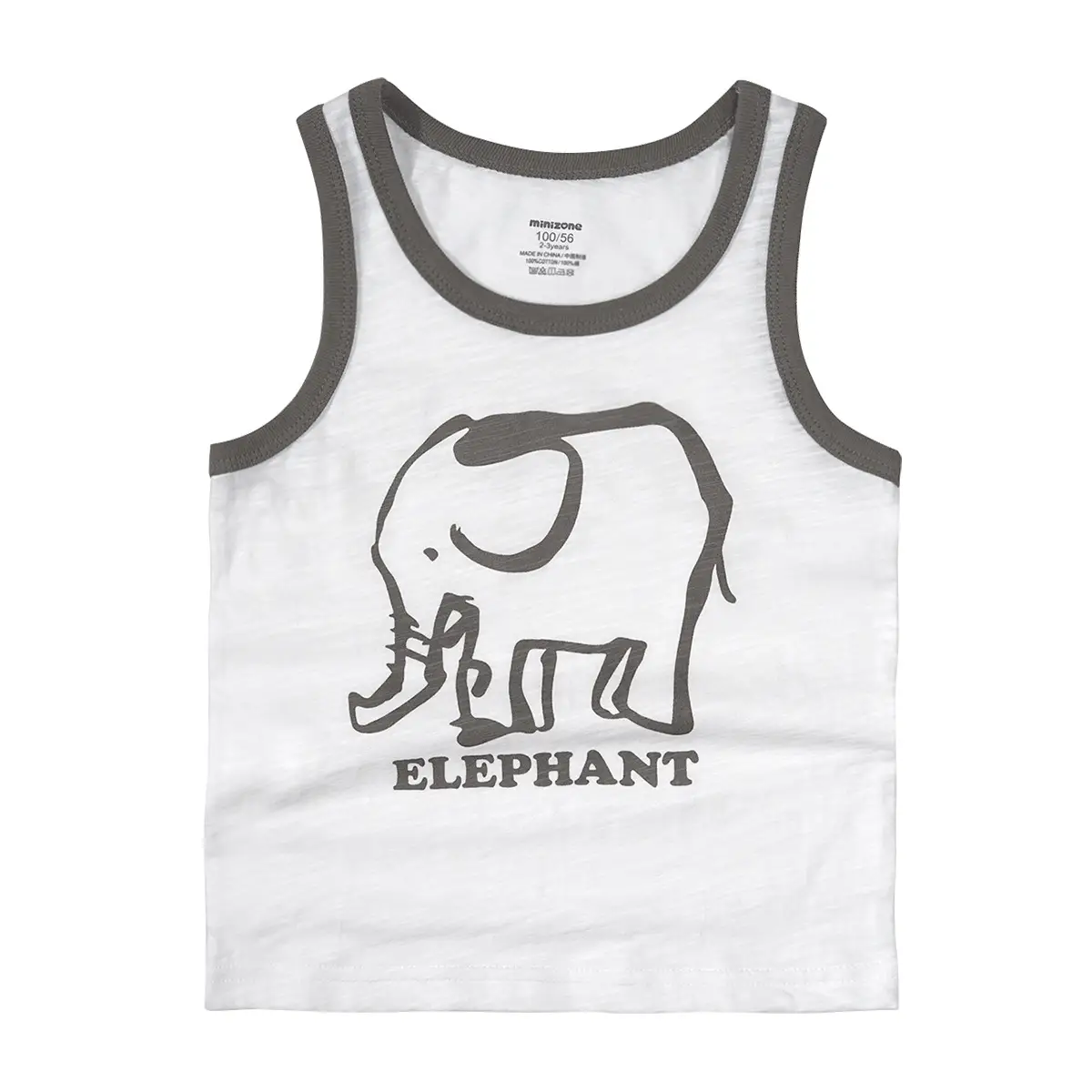 Minizone children's vest wear cotton sleeveless T-shirt racer shirt 3-8 years old small vest cool in summer