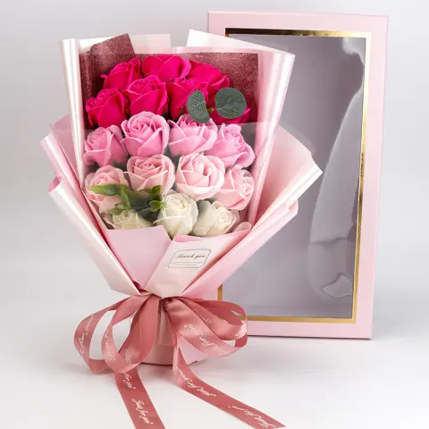 Mother's Day Gift 18 Rose Soap Bouquet Box