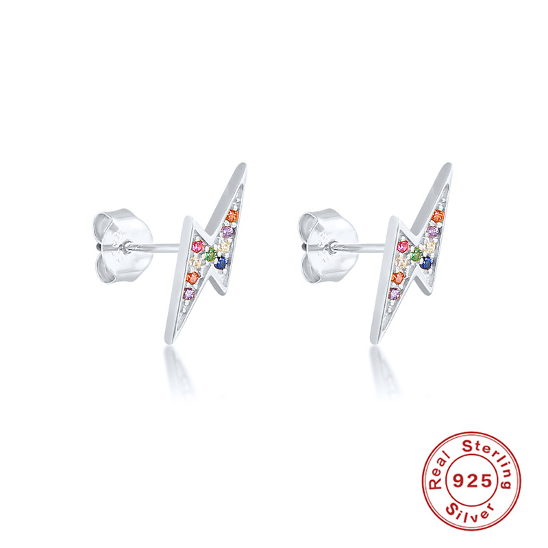 Ear Studs Inlaid With Rectangular Zircon And Irregular Ear Bone Buckles