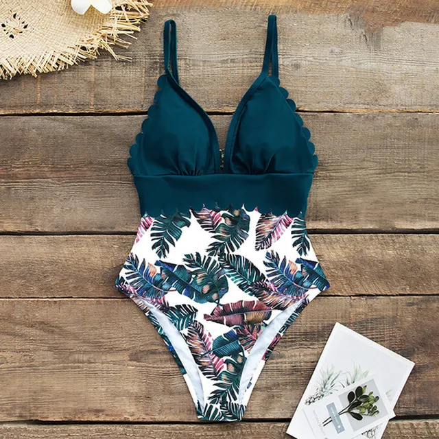 Women swimwear Swimsuit Bikini Sexy Plus Size OnePiece - B-S