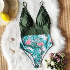 Women swimwear Swimsuit Bikini Sexy Plus Size OnePiece - C-L - View 1