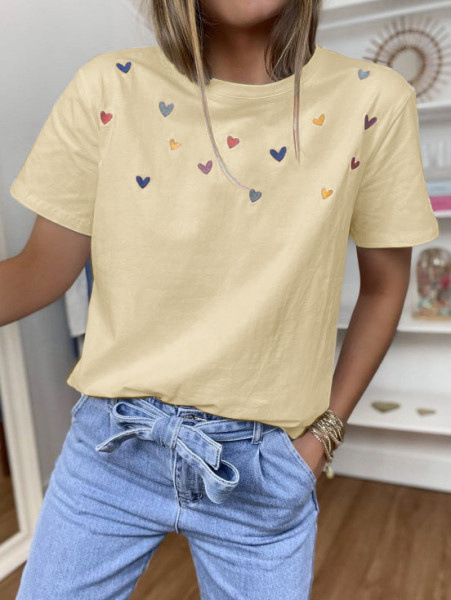 Women's Summer Printed Short-sleeved T-shirt Top