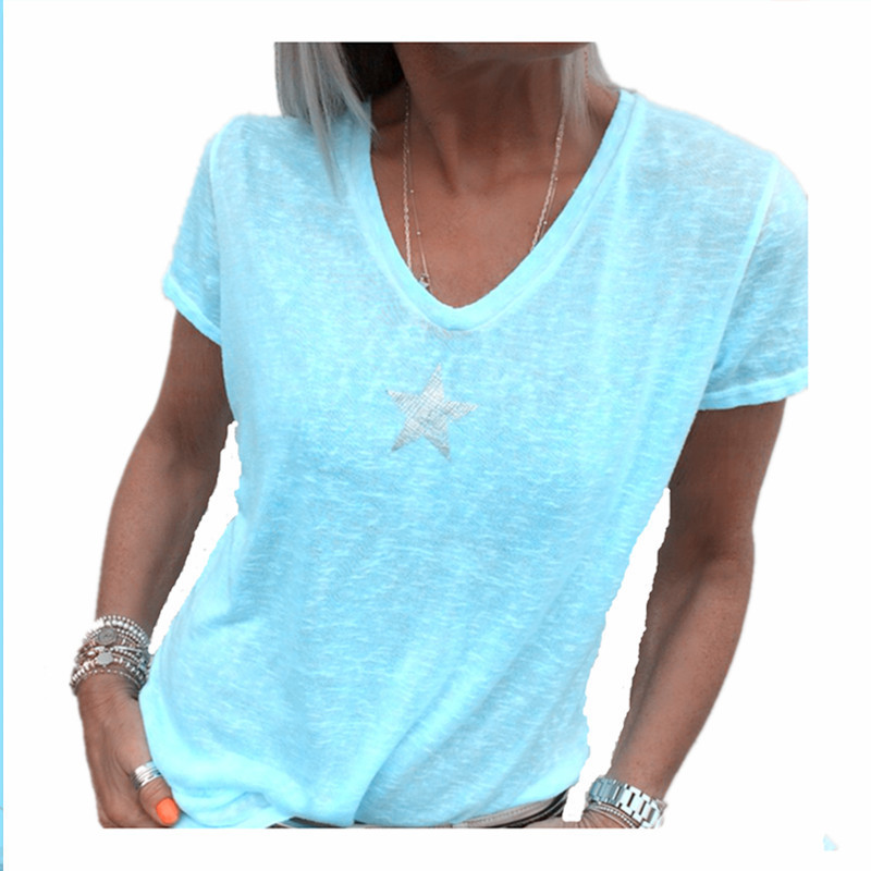 Title 4, V-neck Five-pointed Star Knit Women