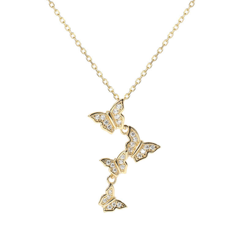 Temperamental Full Diamond Butterfly Choker