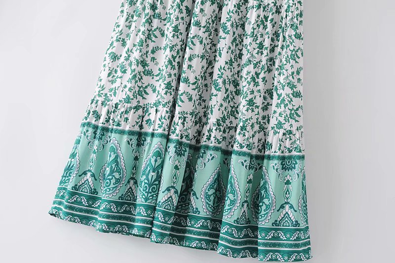 High Waist Ethnic Print Slim Retro Skirt