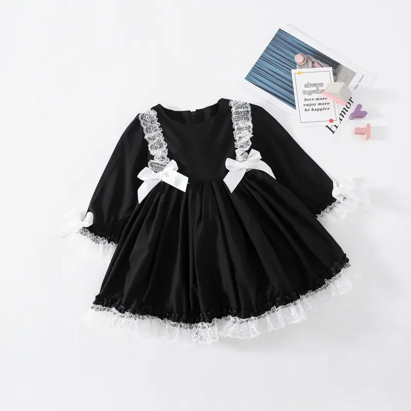 Spring And Autumn Fashionable Princess Dress With Western Temperament