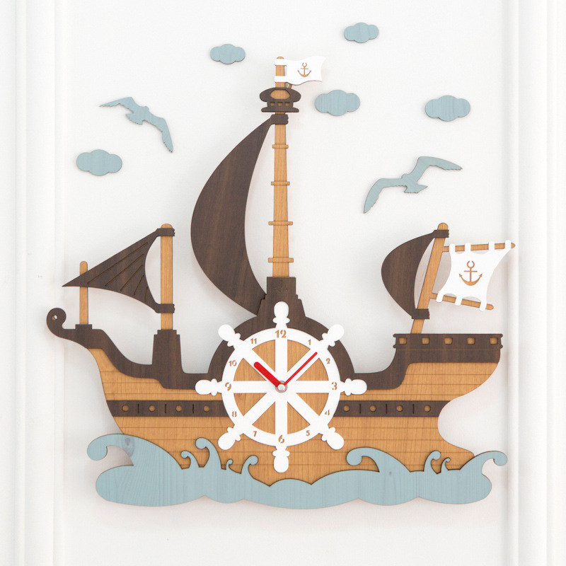 Horloge Murale Bois Cartoon ARTISO Horloge murale en bois Horloge Murale Bois Cartoon ARTISO