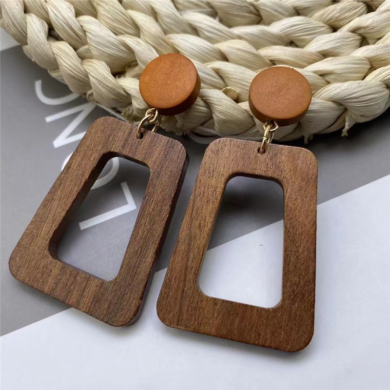 Personality African Ethnic Simple Exaggerated Jewelry Wholesale Stitching Earrings