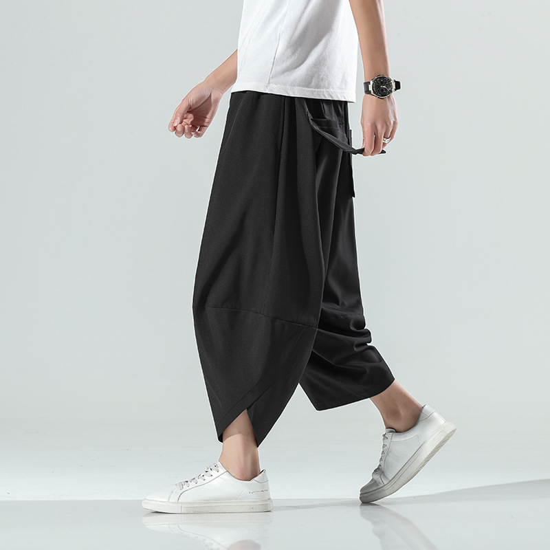 Title 3, Ice Silk Cropped Beach Pants Loose Bloomers for...