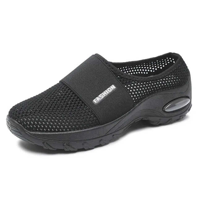 Breathable Mesh Half Support Women's Shoes Foreign Trade Fashion Casual Shoes Black - Shop at LoveMi