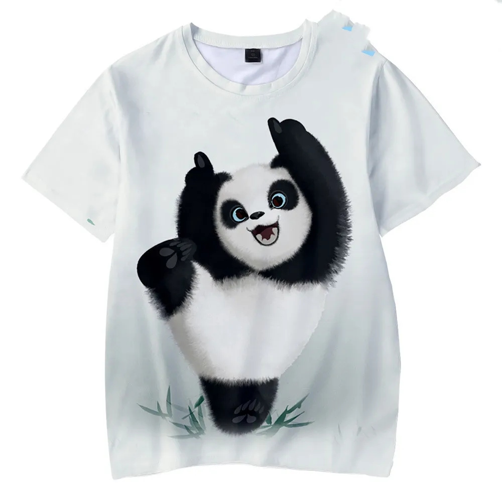 Cute Panda Series 3D Digital Color Printing Short Sleeve - Xxs-A