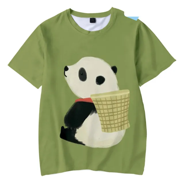 Cute Panda Series 3D Digital Color Printing Short Sleeve Xs E - Shop at LoveMi