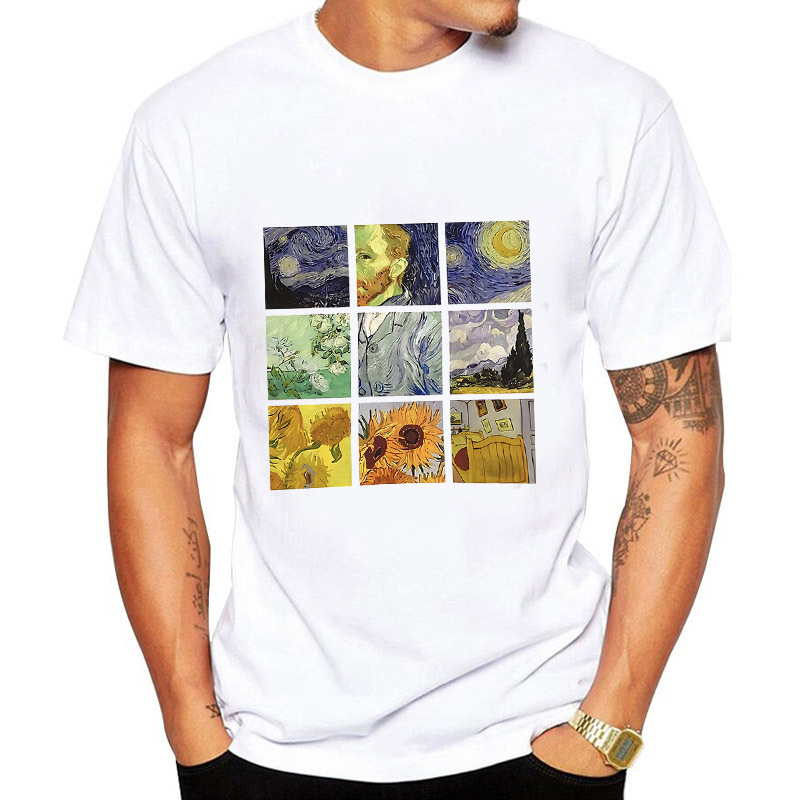 Printed Men's T-Shirt Round Neck Short-Sleeved Yiwu Ouma Men's Loose Bottoming Shirt