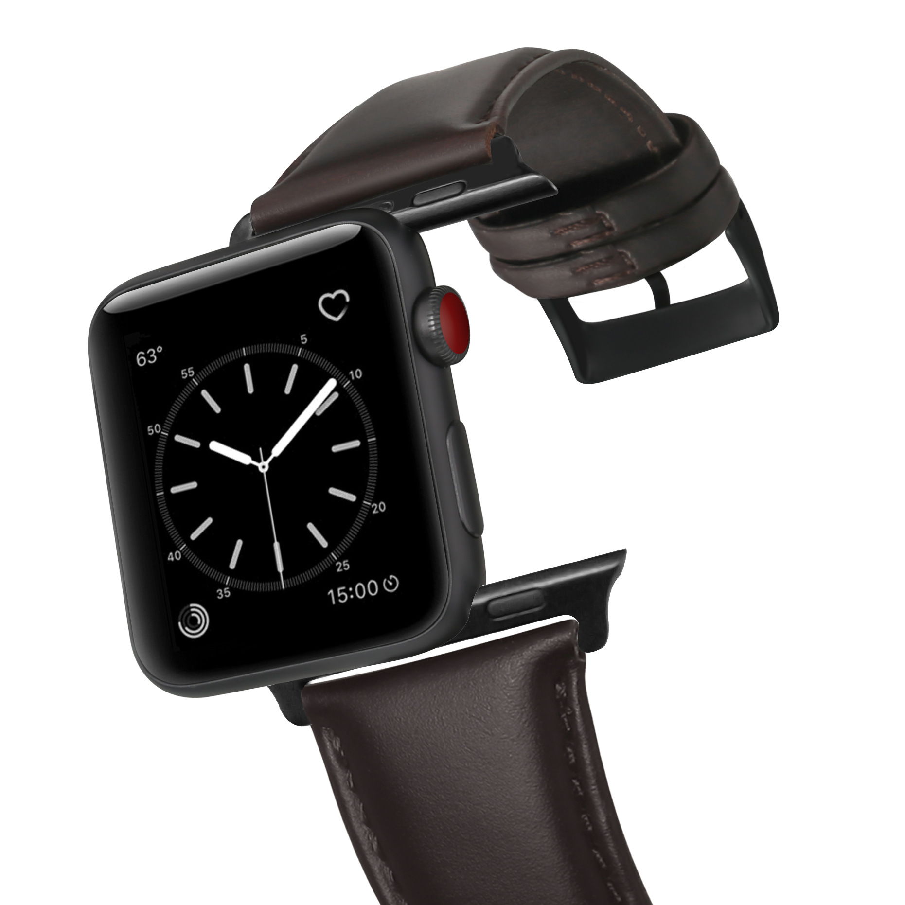 Compatible with Apple, Apple Watch Iwatch Leather Strap All-inclusive Crazy Horse Pattern Oil Wax Leather Apple Watch Strap