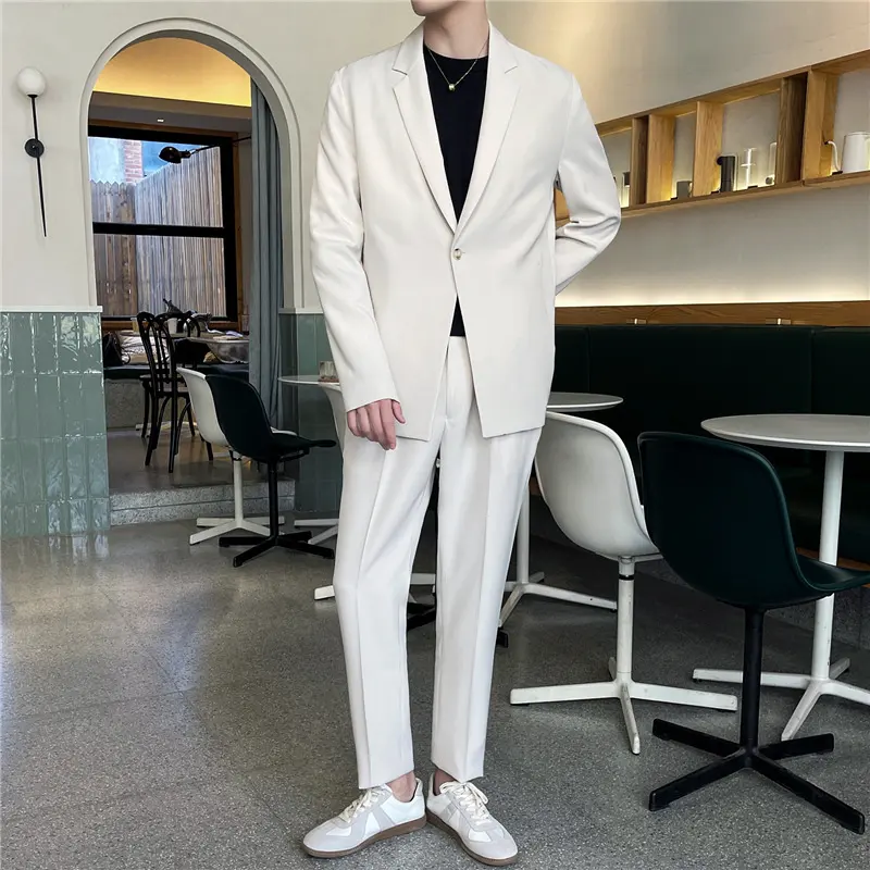 White Rascal Casual Suit Men'S Trend Loose Light Mature
