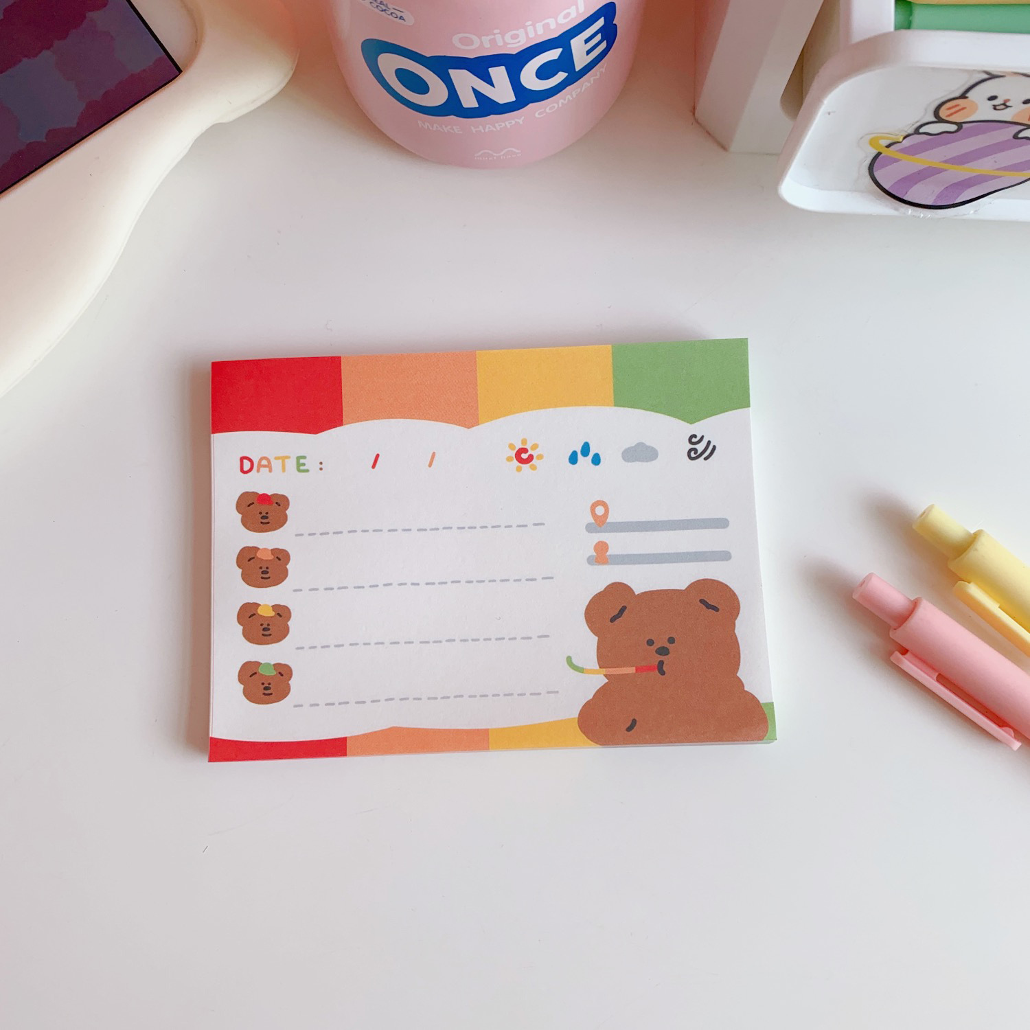 Title 5, Bloc-notes Kawaii Ours Papier de notes Tâches q...