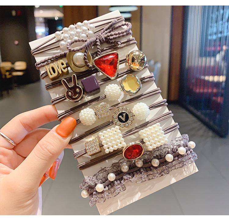 Mori rubber band tie head korean leather case hair rope