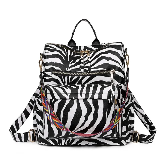 PU Soft Leather Backpack Large capacity Student School Style Travel Leisure One shoulder School Bag White - Shop at LoveMi