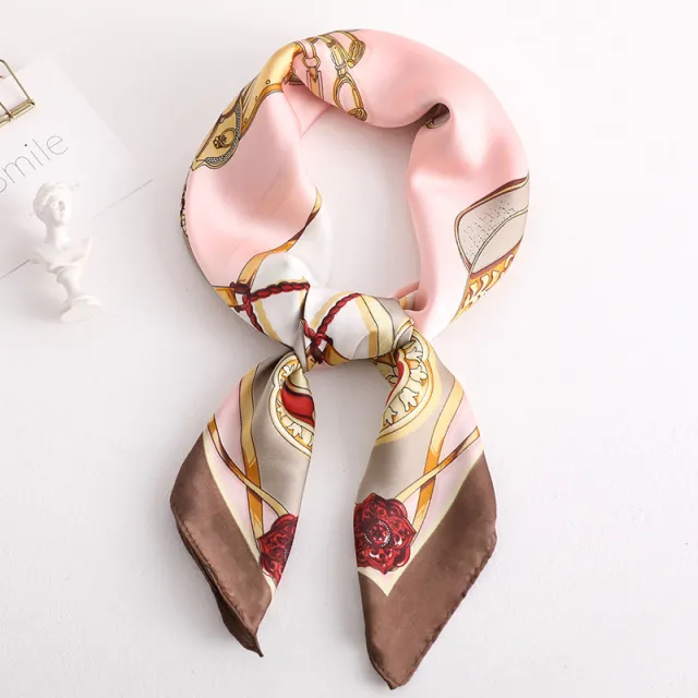 Silk Scarf All match Snood Small Square W - Shop at LoveMi