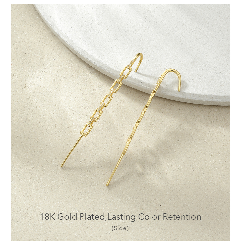 Fashion Trend Personality Square Diamond Earrings Temperament All-match Earrings