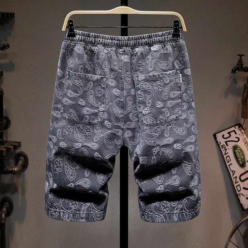 Large Size Denim Shorts Men's Loose Summer Thin Style