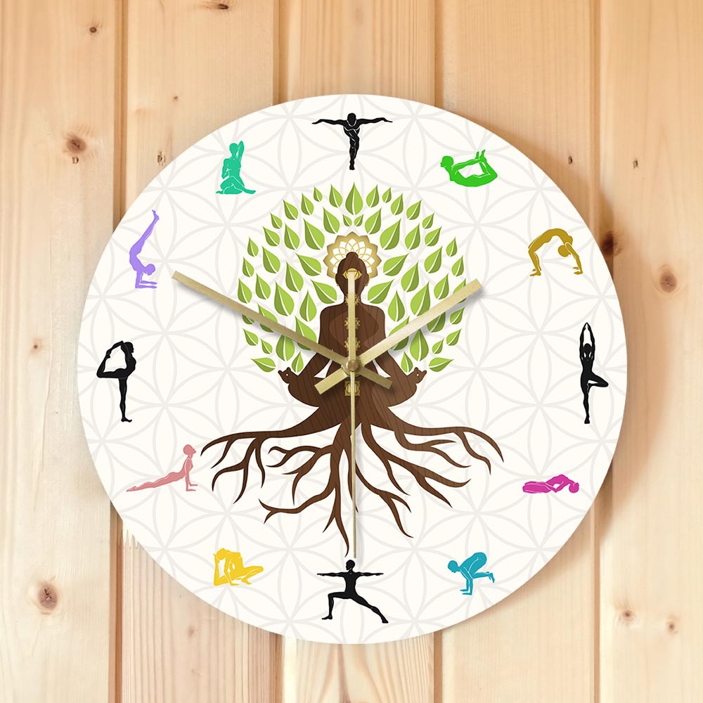 Yoga Action Personality Clock Wall Clock - Image 2