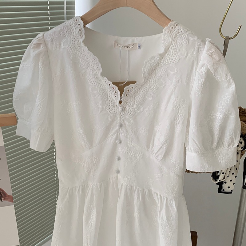 Summer French Fairy Dress In The Long Section Waist Waist Was Thin First Love Dress