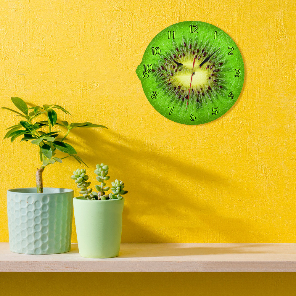 Wall Clock Green Kiwi Clock Home Living Room Kitchen Outfit - Image 4